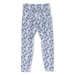 Zyia Active Leggings Womens Small Blue Abstract Print Cropped Athletic Pockets